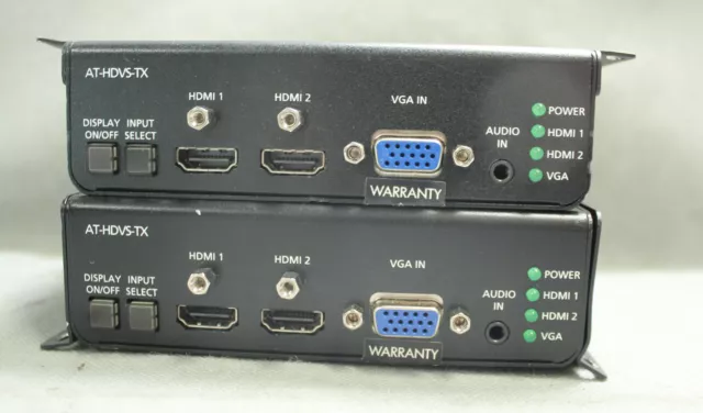 Lot De 2 Atlona Hdbaset Vers HDMI Écailleur Transmetteur At-Hdvs-Tx- Unités