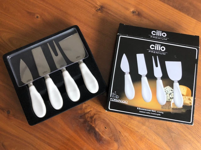 Käsemesser-Set Cilio Solingen 4-teilig Edelstahl rostfrei mit Porzellangriffen