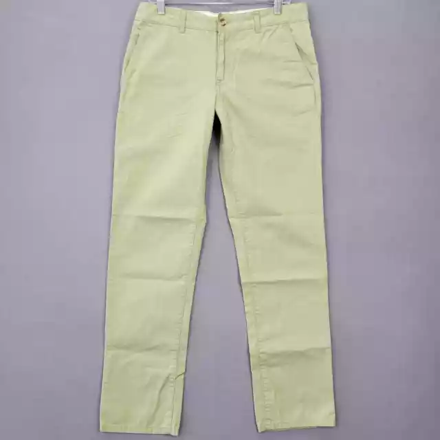 Jack Threads Men Pants Size 32 Green Khaki Straight Classic Flat Front Trousers