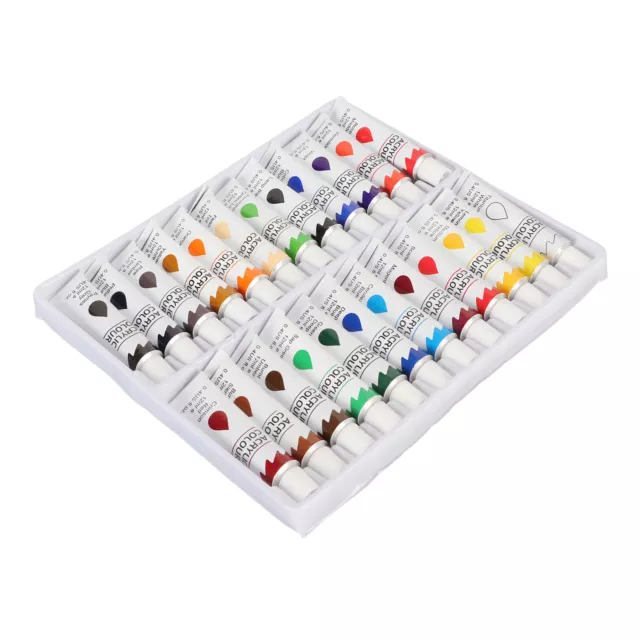 24 Color Gouache Tube Set 12ml Acrylic Paint Set With Color Card Accessories ◈