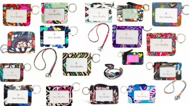 Nwt Vera Bradley Id Holders - Campus Double Id Or Zip Id - Some New In Package