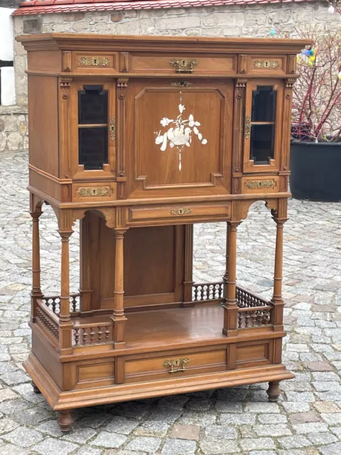 1/1/423  Kabinettschrank  Prunkschrank Vertiko  Nußbaum Gründerzeit um 1880