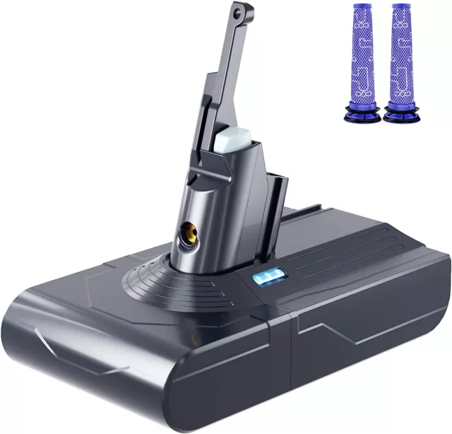 Batteria di Ricambio per Dyson V8, 21,6V 5000 mAh Agli Ioni di Litio