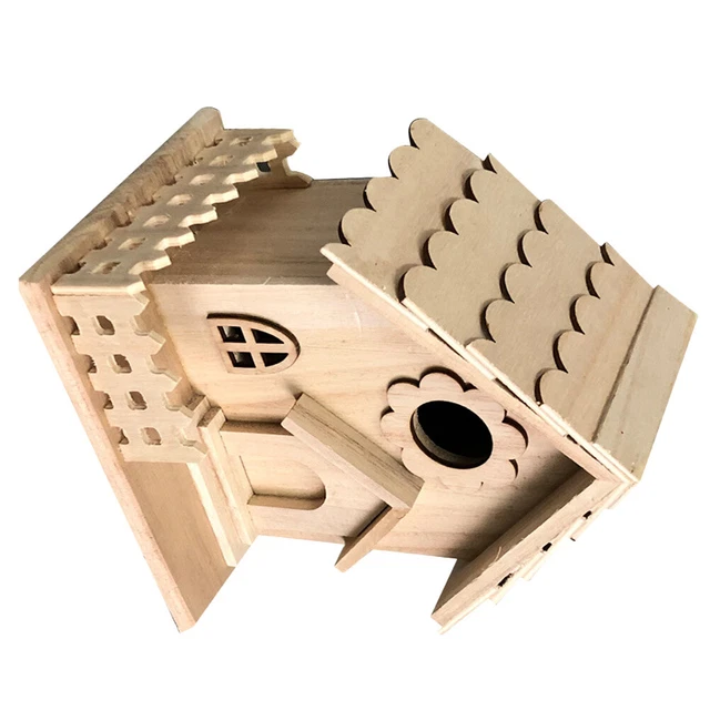 MAISON DE COLIBRI Nid D'Oiseau En Bois Pour Accrocher à L'Extérieur 3