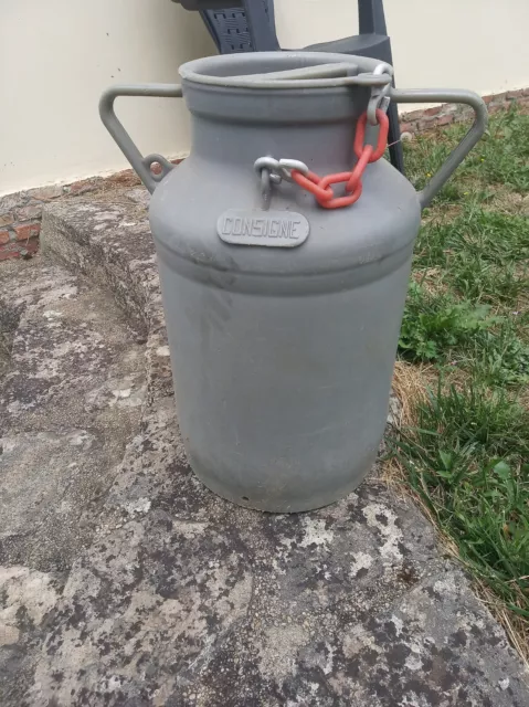 pot à lait bidon ancien 1962 consigne 20 litres