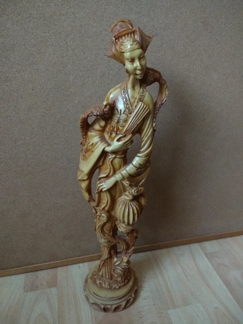 EXTRA LARGE ORIENTAL CHINESE Vintage  JAPANESE FEMALE  ACRYLIC FIGURINE 18" -456
