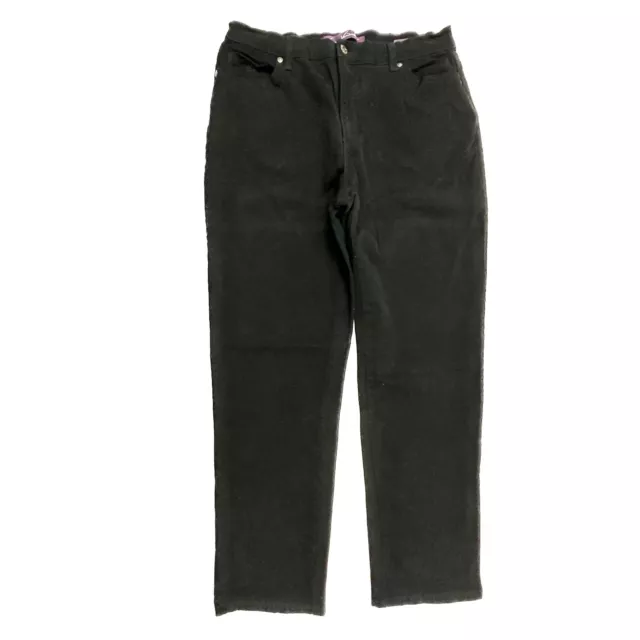 Gloria Vanderbilt Amanda Straight Leg Women's size 12 Short Black Denim Jeans