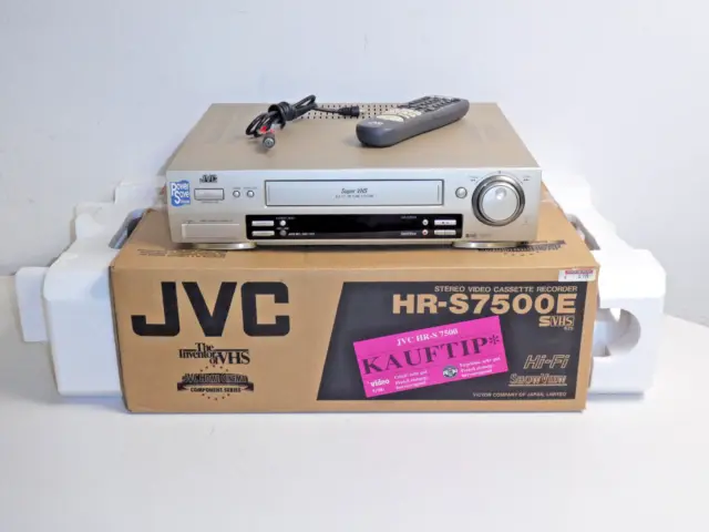 JVC HR-S7500 High-End S-VHS Videorecorder in OVP, inkl. FB, 2 Jahre Garantie