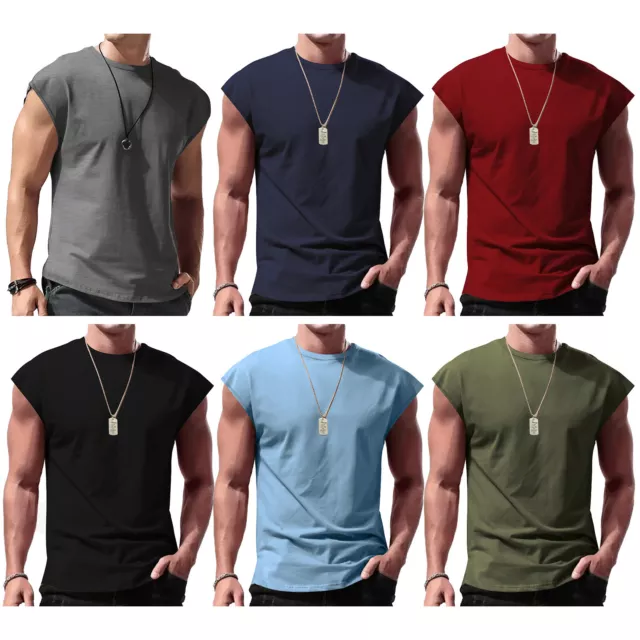 Men T-shirt Active Sweatshirt Workout Top Fashion Tank Shirt Vest Travel Hoodie