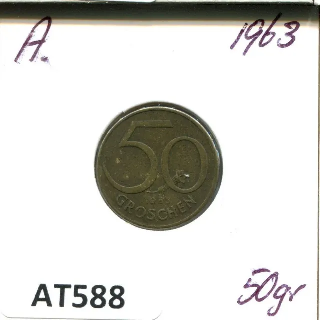 50 GROSCHEN 1963 AUSTRIA Coin #AT588U