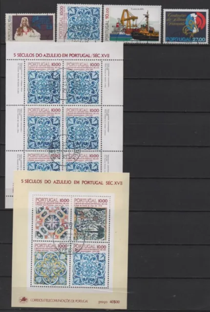 Portugal Lot Gestempelt Michelnr. 1581-1584 Mit Block 38 Kleinbogen