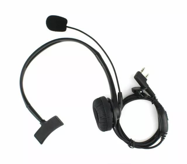 Micro Casque Bandeau Avec Ptt Pour Kenwood Puxing Quansheng Luthor Wouxun...