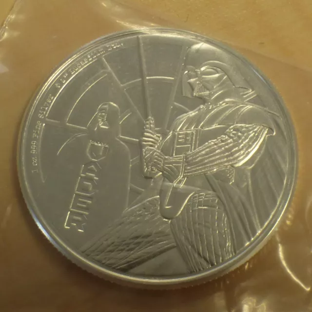 Niue 2$ 2022 Star Wars Darth Vader 1 oz silver 99.9% coin (within a zip)