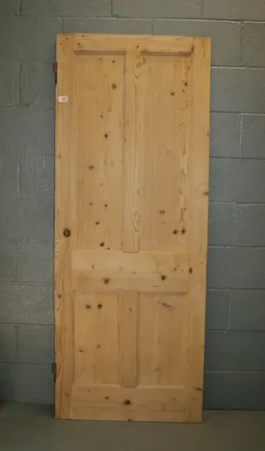 Reclaimed 29 3/4" x 76"  Pine Victorian Door 4 Panel Internal Doors  ref 95A