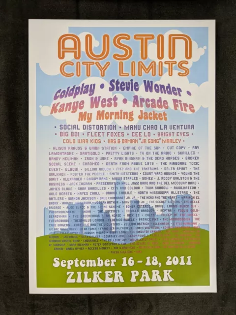 2011 ACL Austin City Limits Music Festival Poster ACL Fest Texas 13x19 Print