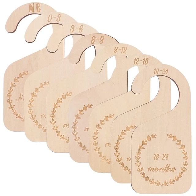 Organizador de tela para bebé de 7 piezas divisores de madera a 24 meses por edad para bebé I3Y4