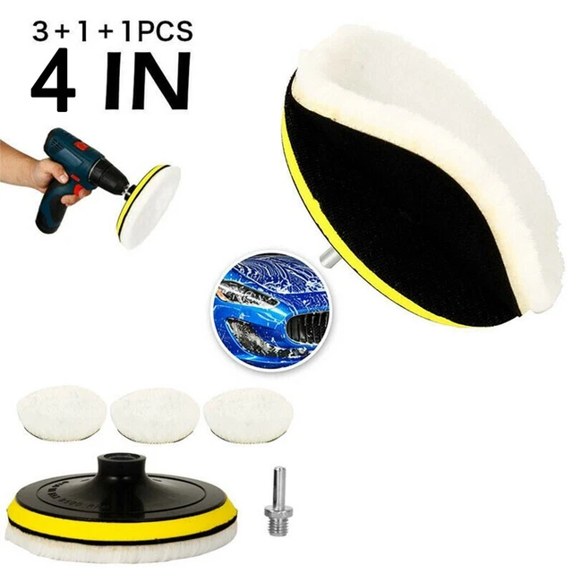 Premium qualità 4 pollici cuscinetti lucidanti lana kit 5 pezzi per restauro auto