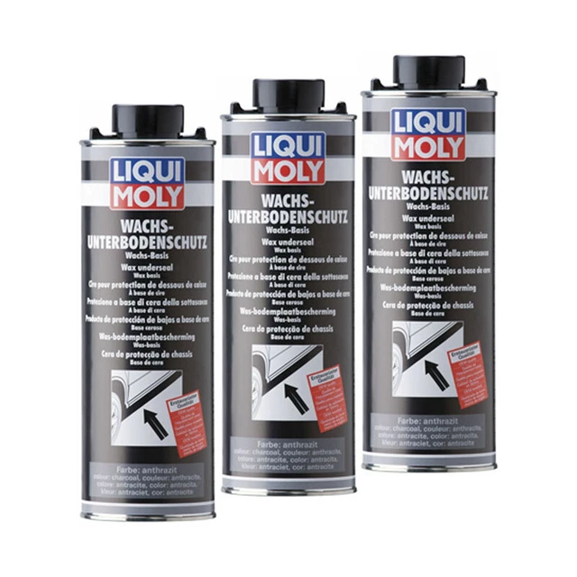 3x LIQUI MOLY Wachsunterbodenschutz anthrazit/schwarz 1 Liter