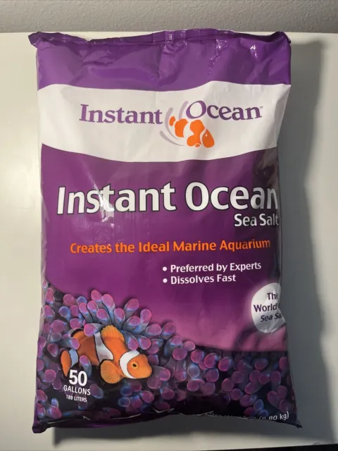 Instant Ocean Sea Salt for Marine Fish Tank Aquariums 50-gal NEW