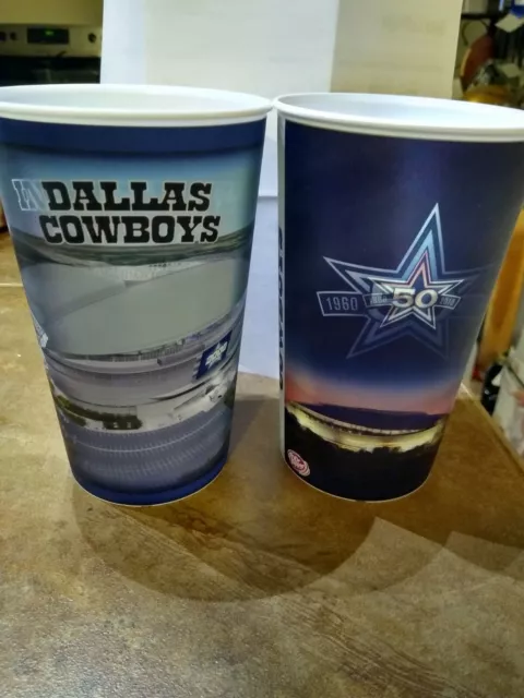 Dallas Cowboys 50th Anniversary 2010 and inaugural  Holographic Dr. Pepper Cups