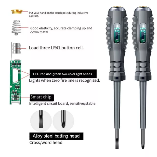 Elektrischer Stift Highlight -Tester 4 Mm Bitdurchmesser Doppelt Farbiges Licht