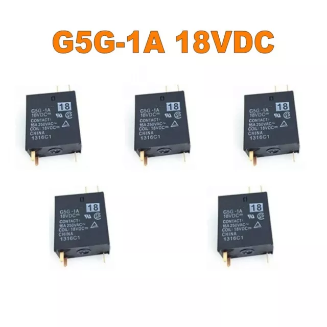 5pcs G5G-1A 18VDC Relay 3pins 16A relay 18V