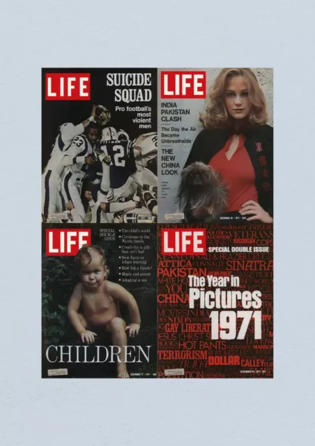 Life Magazine Lot of 4 Full Month of December 1971 3, 10, 17, 31