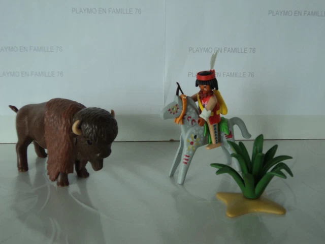 Lot Playmobil Vintage Western Indiens - Chevaux, Chasseur, Set 3731/3733 (1988), Occasion