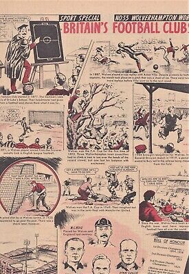 Lupi FOOTBALL CLUB ORIGINALE, ILLUSTRATA STORIA pagina lavorazione della carta da Ragazzi, 1962