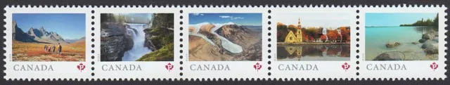 FAR AND WIDE = STRIP of 5 "P" stamps from S/S MNH Canada 2019 #3138a-e