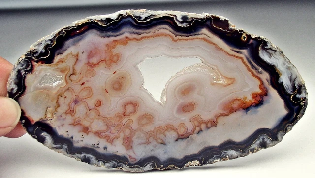 Achat mit Bergkristall - Druse Scheibe Brasilien Agate  NATUR - NICHT GEFÄRBT !!