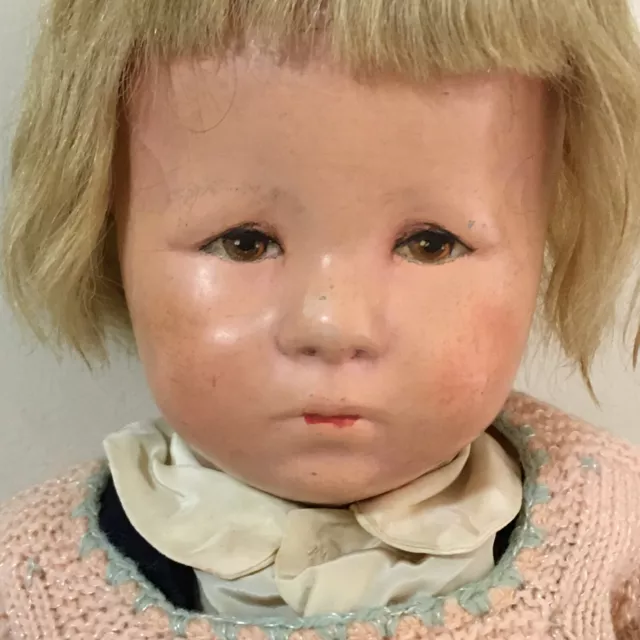 Kathe Kruse doll, Hampelchen, c1940. Poor Condition, Please Read Description!