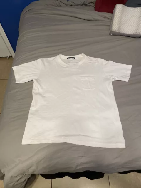 Louis Vuitton Half Damier Pocket T-Shirt Milk White. Size XL