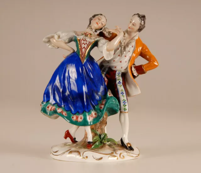 Antiker porzellan figure tanzerin Ackermann & Fritze Volkstedter Dresden