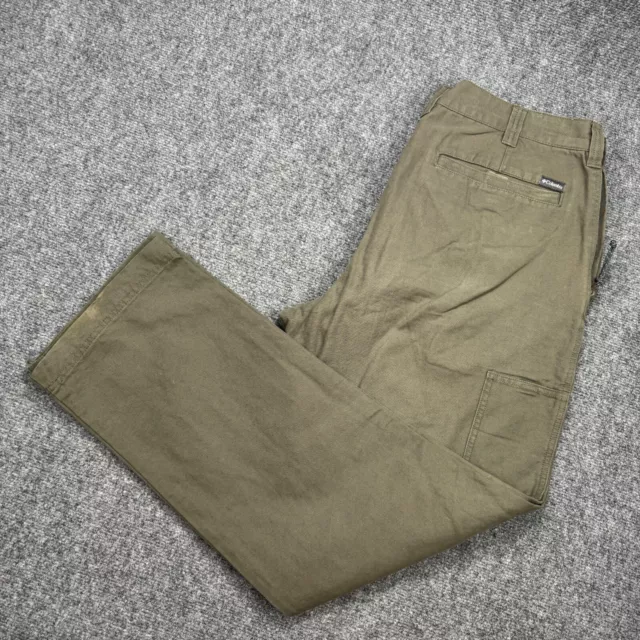 Columbia Pants Mens 40 X 32 Brown Chino Regular Fit Cotton Blend Straight Leg