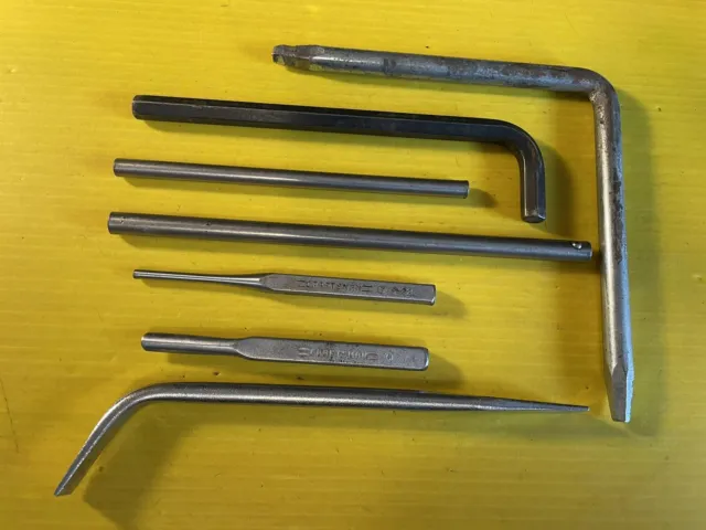 7 PC. CRAFTSMAN LOT MISC. TOOLS PRY BAR-2 PUNCHES-3/8” ALLEN WRENCH USED Lot 7