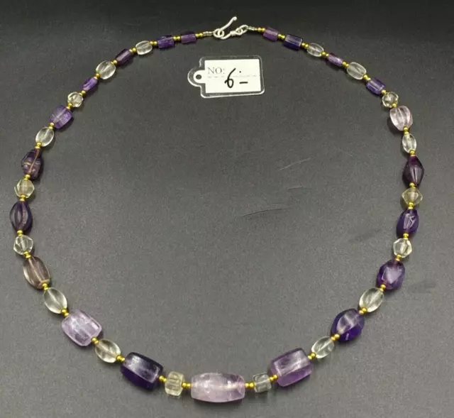 South East Asian Pyu Pagan Antiquity Gems Amethyst Crystal Old Beads Strand 2