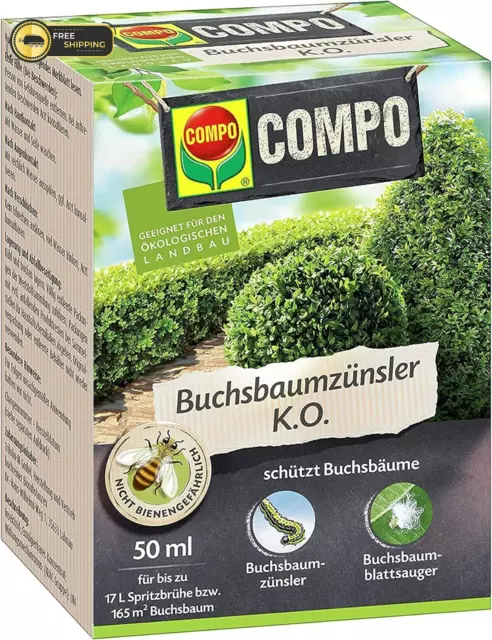 COMPO Buchsbaumzünsler K.O. - Insektizid - Schnelle Hilfe Bei Schädlingen an Buc