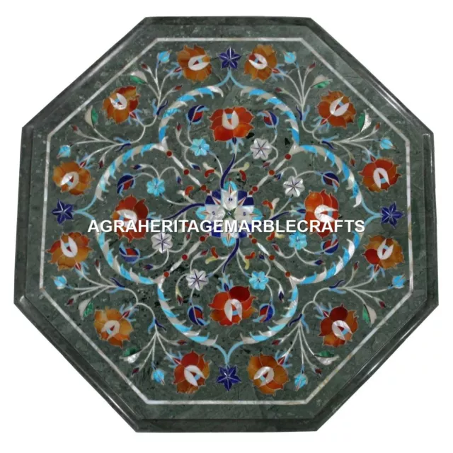 Marble Coffee Table Top Mosaic Inlay Floral Marquetry Furniture Arts Decor H1424