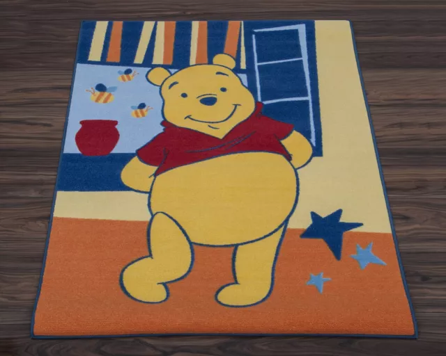 Winnie the Pooh offizieller Disney Kinderteppich/Spielmatte in orange 95 cm x 133 cm