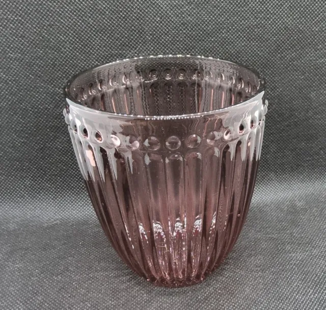Vintage Mikasa Purple Glass Vase Small 4"  Handblown Glass EUC