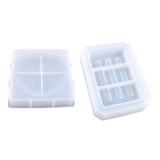 2 Pcs Silikonform Für Seifenkisten Silikon-Seifenformen-Set Modell Werkzeug