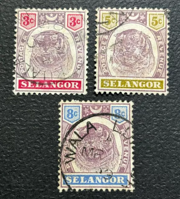 MALAYA stamps  GB  SELANGOR 1895 Tiger / used / MR837