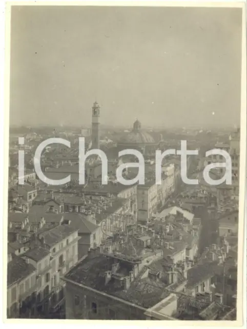 1924 MILANO Veduta aerea con la chiesa di SAN CARLO AL CORSO - Foto 8x11 cm