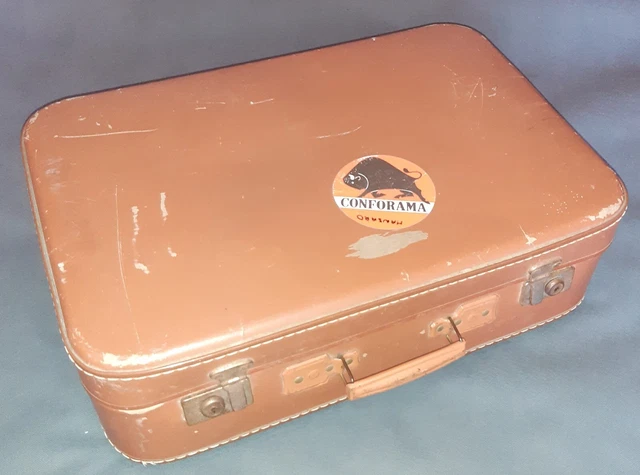 Poignée De Cartable Vintage En Tôle - Style Rétro Marron - Fabriqué En France