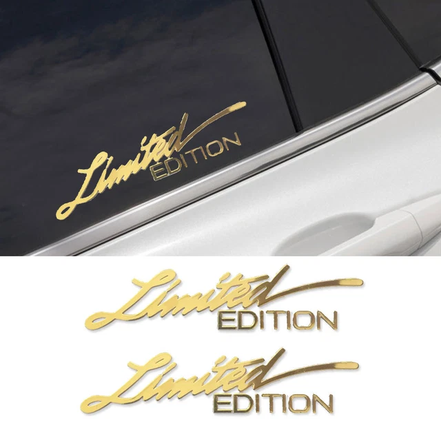 2pcs Gold Limited Edition Logo Emblem Badge Metal Sticker Decal Car Accessories