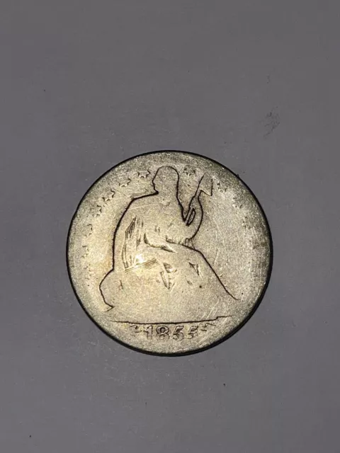 1855-O Seated Liberty Silver 50c Half Dollar With Arrows