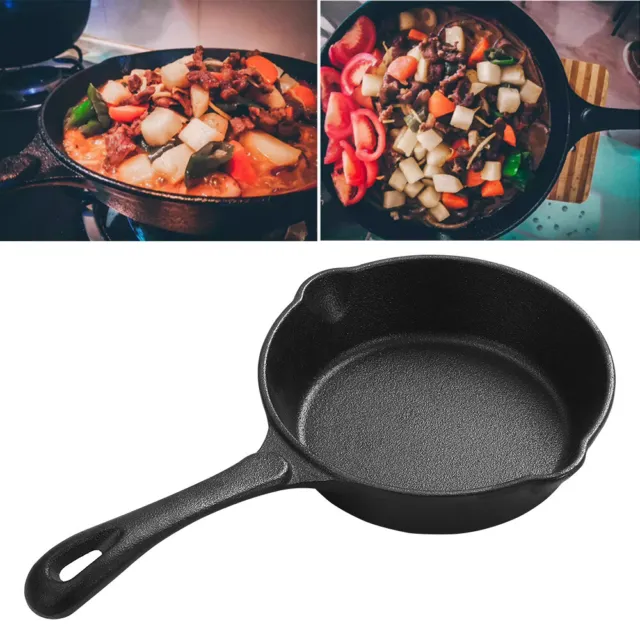 Cast Iron Frying Pan Griddle Skillet Seasoned Non-Stick Heavy Duty with Handles