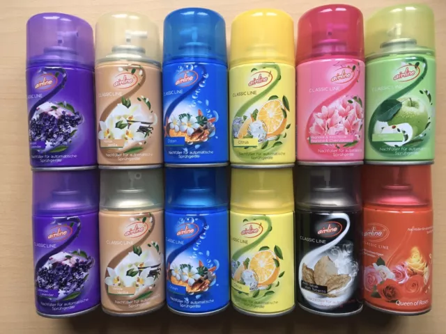 12 X AIRLINE MIX NACHFÜLLER    FüR AIRWICK FRESH MATIC