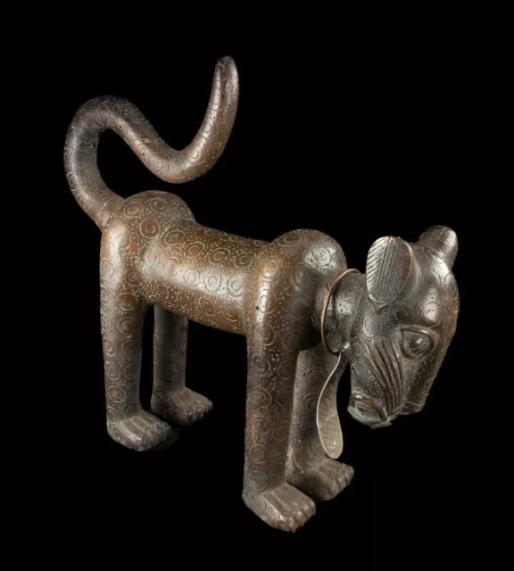 Grand Léopard  en bronze -Nigéria - Benin- 43 cm art Africain - 225